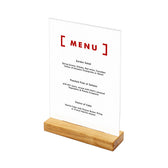 Houten Menuhouder T Tafeldisplay A4 Portret - afbeelding 3