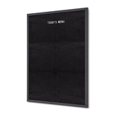 Letterbord Zwart 60 x 80 cm met Zwarte Lijst