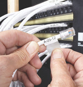 Labeltape Dymo XTL kabelwikkel 21mm zwart op wit - afbeelding 3