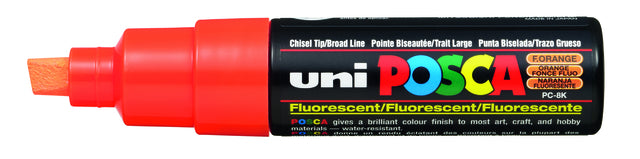 Paintmarker Uni POSCA PC8K B schuin fluor oranje