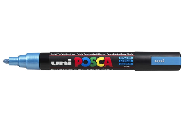 Paintmarker Uni POSCA PC5M M metallic blauw