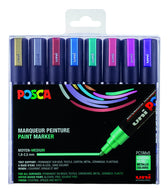 Paintmarker Uni POSCA PC5M M 8st metallic kleuren