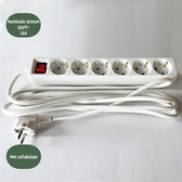 Stekkerdoos BRASQ 6 voudig 1.4 meter wit - afbeelding 6
