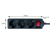 Stekkerdoos BRASQ 3 voudig 1.4 meter zwart - afbeelding 3