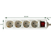 Stekkerdoos BRASQ 4 voudig 1.4 meter wit - afbeelding 3