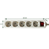 Stekkerdoos BRASQ 5 voudig 1.4 meter wit - afbeelding 3
