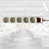 Stekkerdoos BRASQ 5 voudig 1.4 meter wit - afbeelding 9
