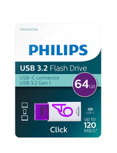 Philips USB 64GB USB-C Click Magic Purple
