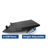 Laptopstandaard ventilator hoogte verstelb 4-p hub - afbeelding 5