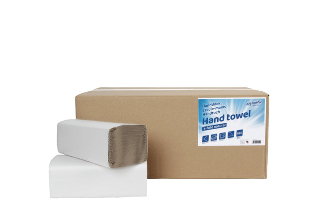 Handdoek Cleaninq Z-vouw 1-laags naturel