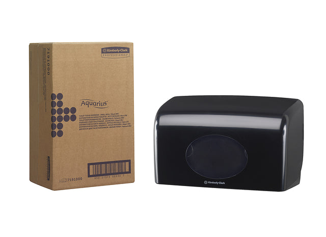 Toiletpapierdispenser Aquarius duo zwart 7191