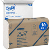 Handdoek Scott1-laags 230x235mm 16x250st wit 1804