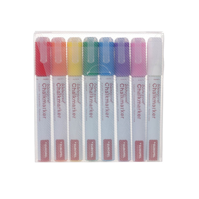 Krijtstift Europel watervast 3-6mm ass 8 stuks