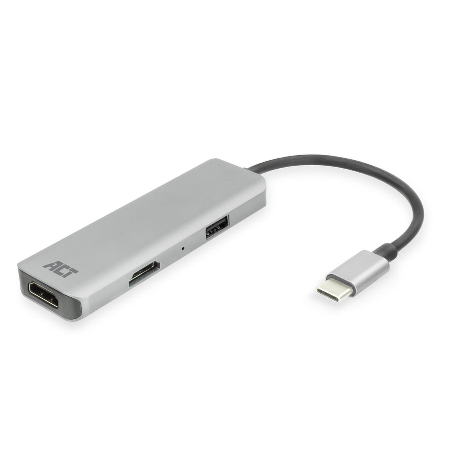 Adapter ACT USB-C 4K multiport 2 HDMI monitoren
