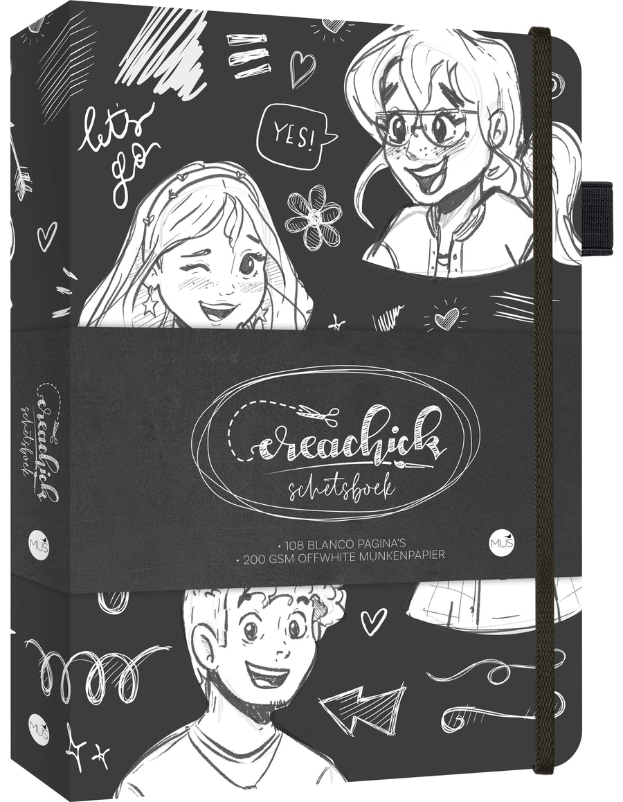 Schetsboek CreaChick Black