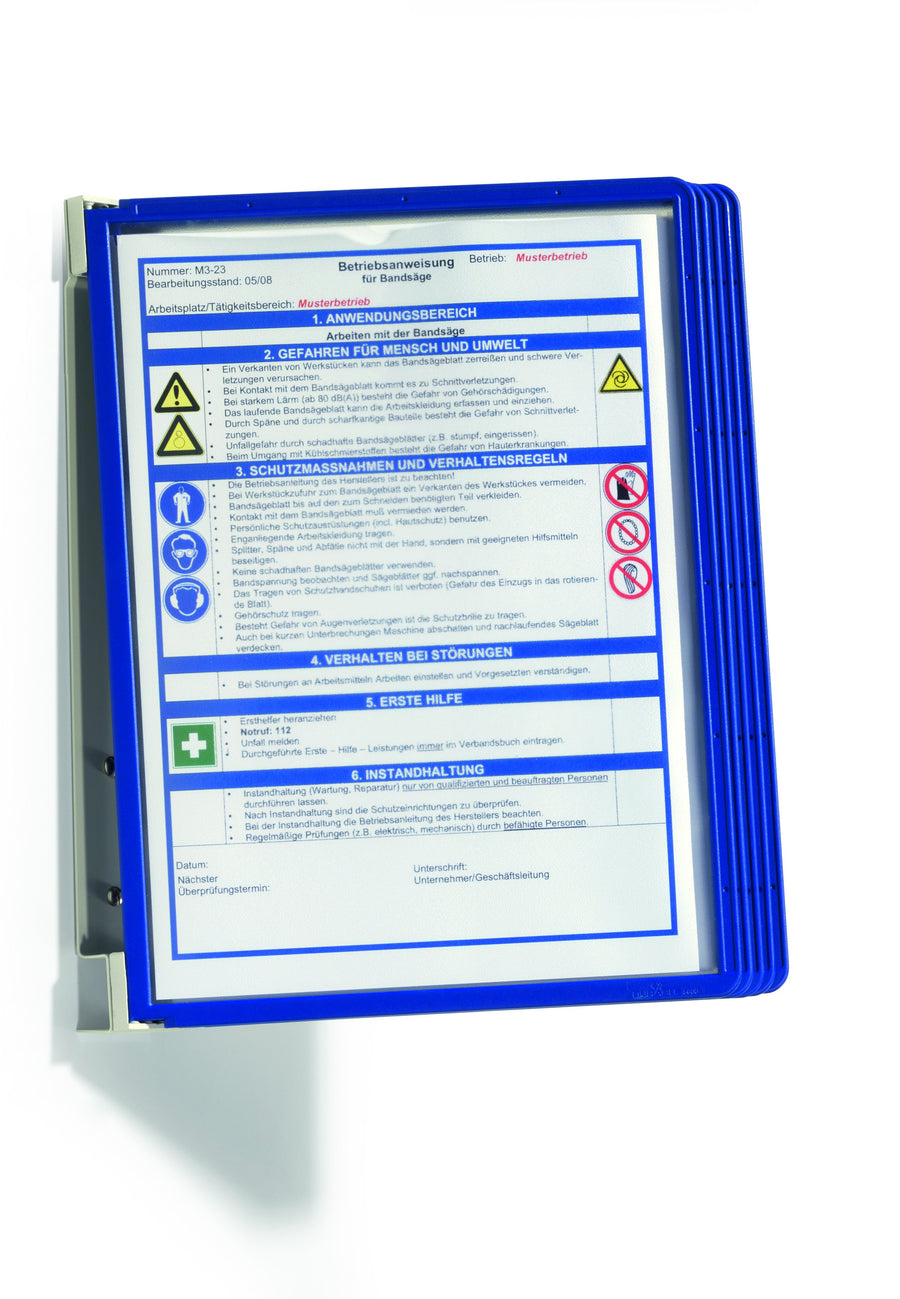 Wandelement Durable Vario Wall 5-tassen A4 bl