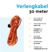 Verlengkabel BRASQ 30m oranje - afbeelding 7