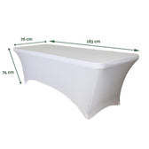 Tafelrok BRASQ 183x76x74cm wit - afbeelding 3