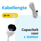 Verlengkabel BRASQ 30m wit - afbeelding 5