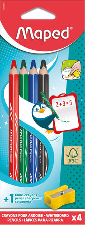 Whiteboardpotlood Maped MarkerPeps set 4 kleuren