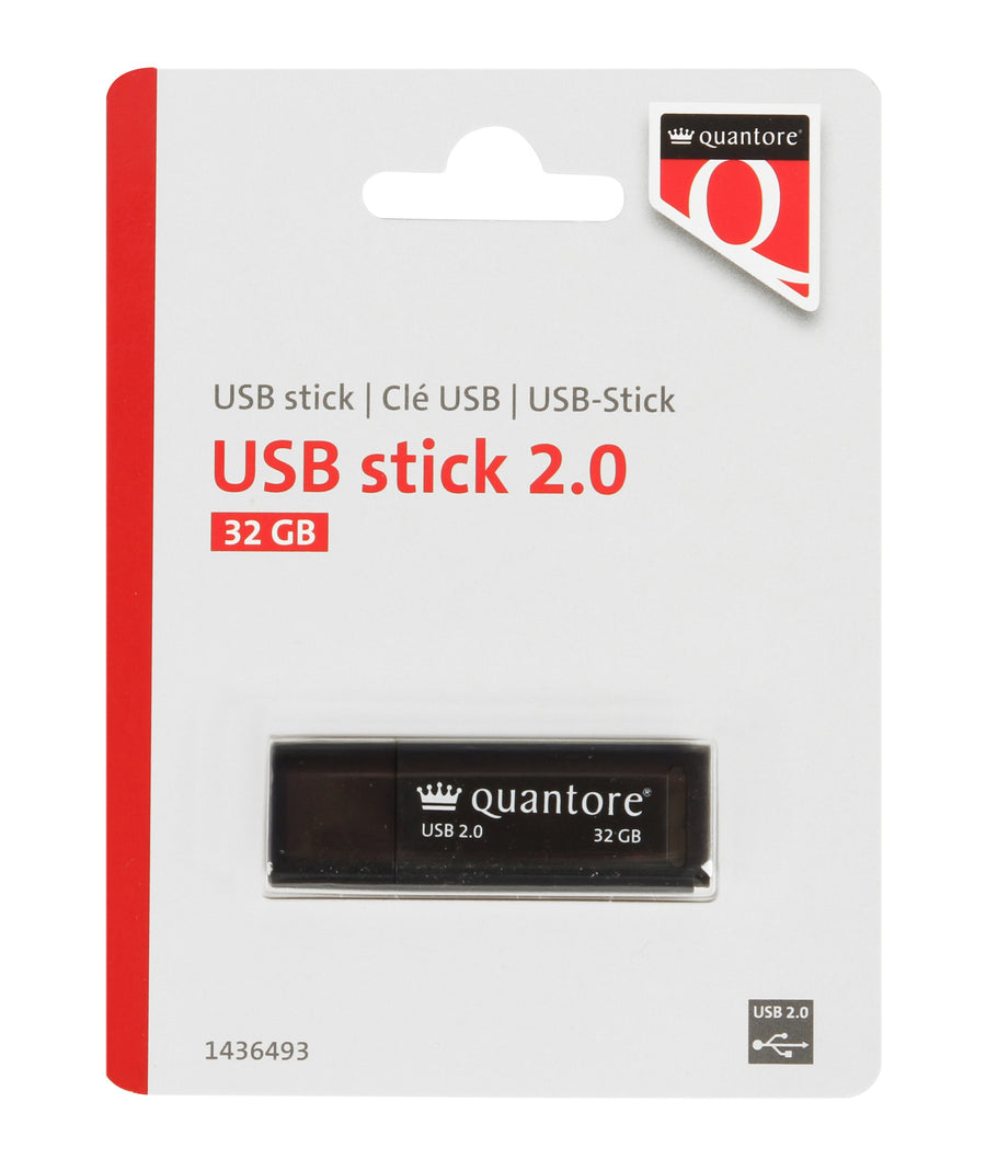 USB-stick Quantore 32GB 2.0 zwart