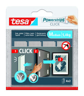 Kleefstip tesa Powerstrips Click Medium 4 paar wit