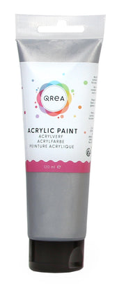 Acrylverf Qrea 120 ml zilver