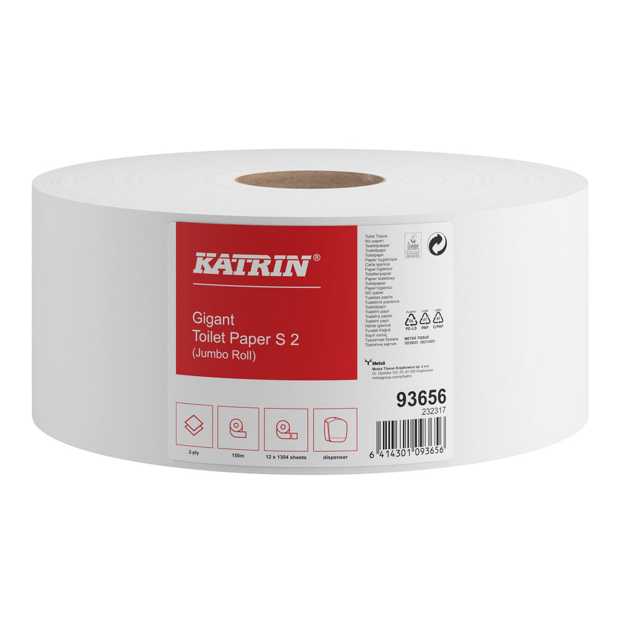 Toiletpapier Katrin Gigant S 2laags 150m wit