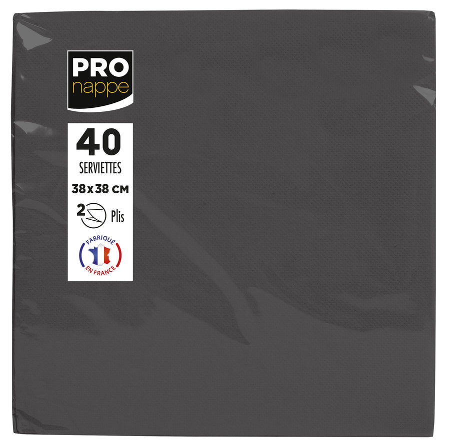 Servet Pronappe 380x380mm 40 vel zwart