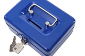 Geldkist MAUL muntgleuf slot 125x95x60mm blauw - afbeelding 3