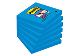 Memoblok Post-it 654 Super Sticky 76x76mm blauw - afbeelding 6