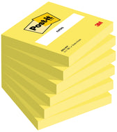 Memoblok Post-it 654 76x76mm neon geel