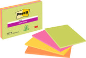 Memoblok Post-it 6845 Super Sticky 203x152mm ass - afbeelding 4