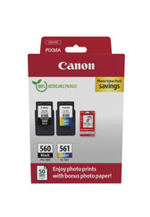 Inktcartridge Canon PG-560 CL-561 zw + kl + papier - afbeelding 4