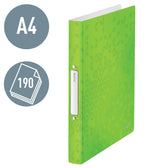 Ringband Leitz WOW A4 2-rings O-mech 25mm PP groen - afbeelding 2