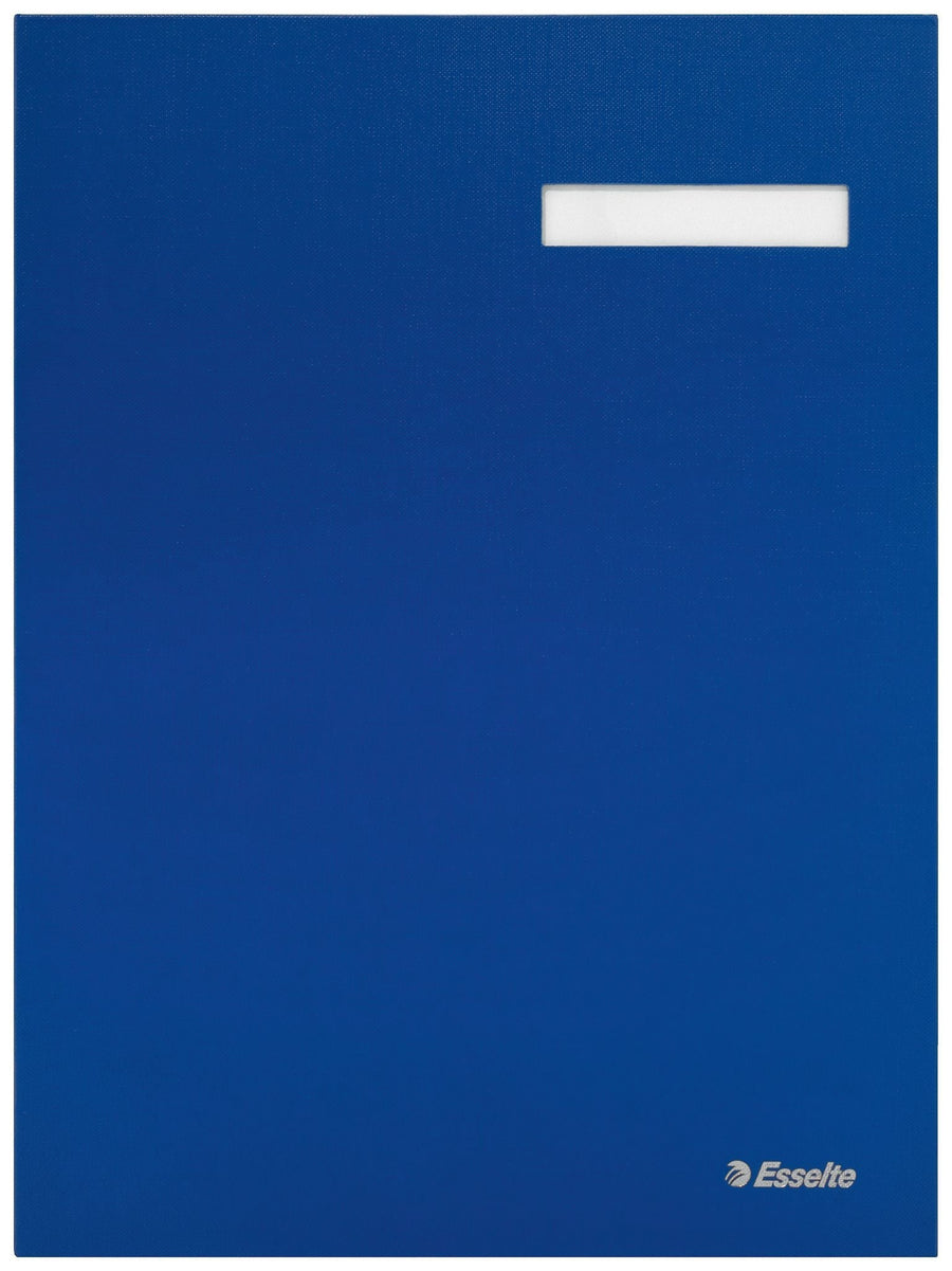 Vloeiboek Esselte karton 20tabs blauw
