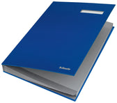 Vloeiboek Esselte karton 20tabs blauw - afbeelding 4