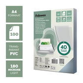Voorblad Fellowes A4 PVC 180micron transparant - afbeelding 2