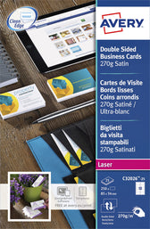 Visitekaart Avery C32026-25 2-zijdig 250stuks