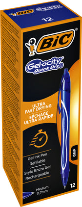 Gelschrijver Bic Gelocity quick dry M blauw - afbeelding 2