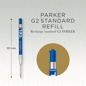 Gelschrijvervulling Parker Quink M blauw - afbeelding 6