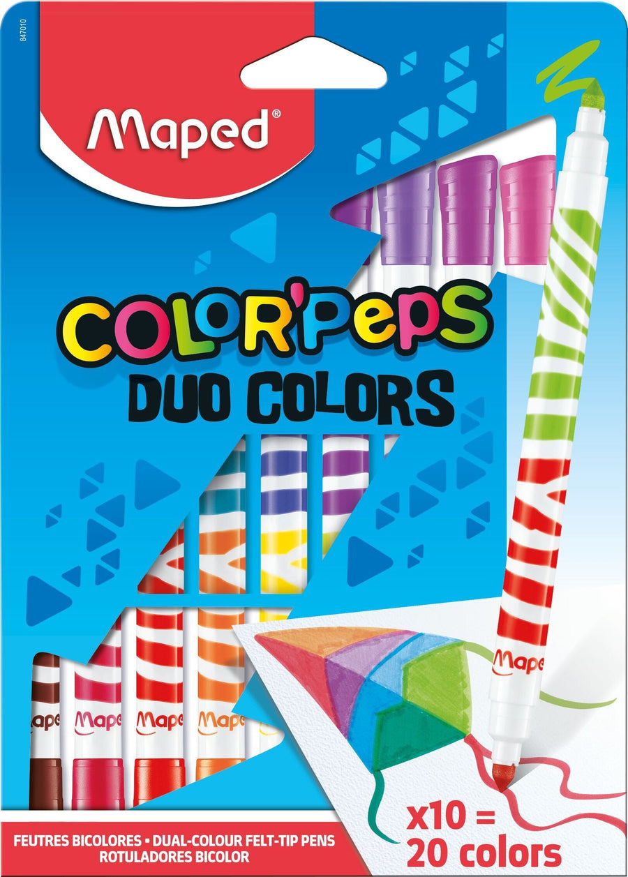 Viltstift Maped Color'Peps Duo Colors set 10st