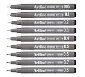 Fineliner Artline technisch 0.1mm zwart - afbeelding 6