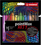 Viltstift STABILO pointMax 488/15 Arty M 15st ass