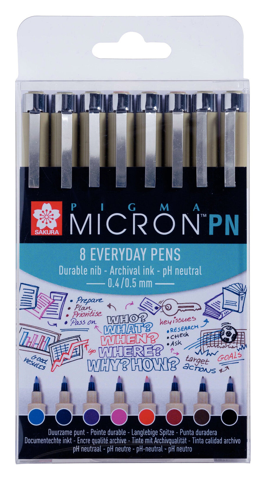 Fineliner Sakura Pigma micron 0.4mm ass