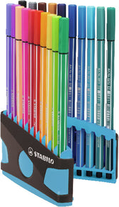 Viltstift STABILO Pen 68/20 antrac/turq etui 20st - afbeelding 6
