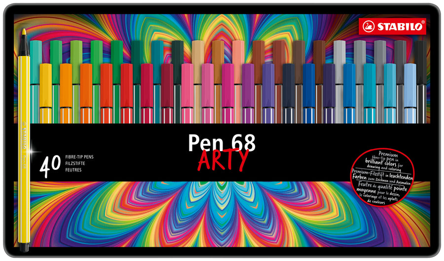Viltstift STABILO Pen 68/40 Arty M ass 40st
