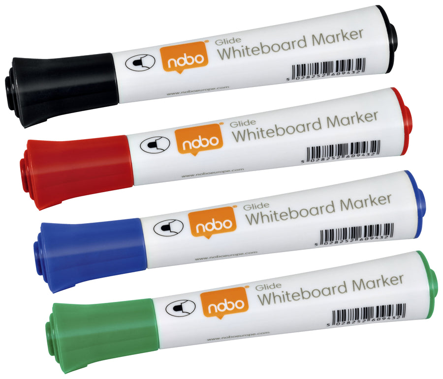 Whiteboardmarker Nobo glide rond 3mm ass