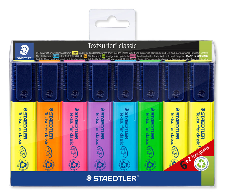 Markeerstift Staedtler 364 textsurfer 6+2 ass