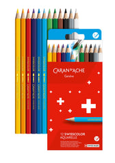 Kleurpotlood Caran d Ache aquarel doos 12st - afbeelding 7